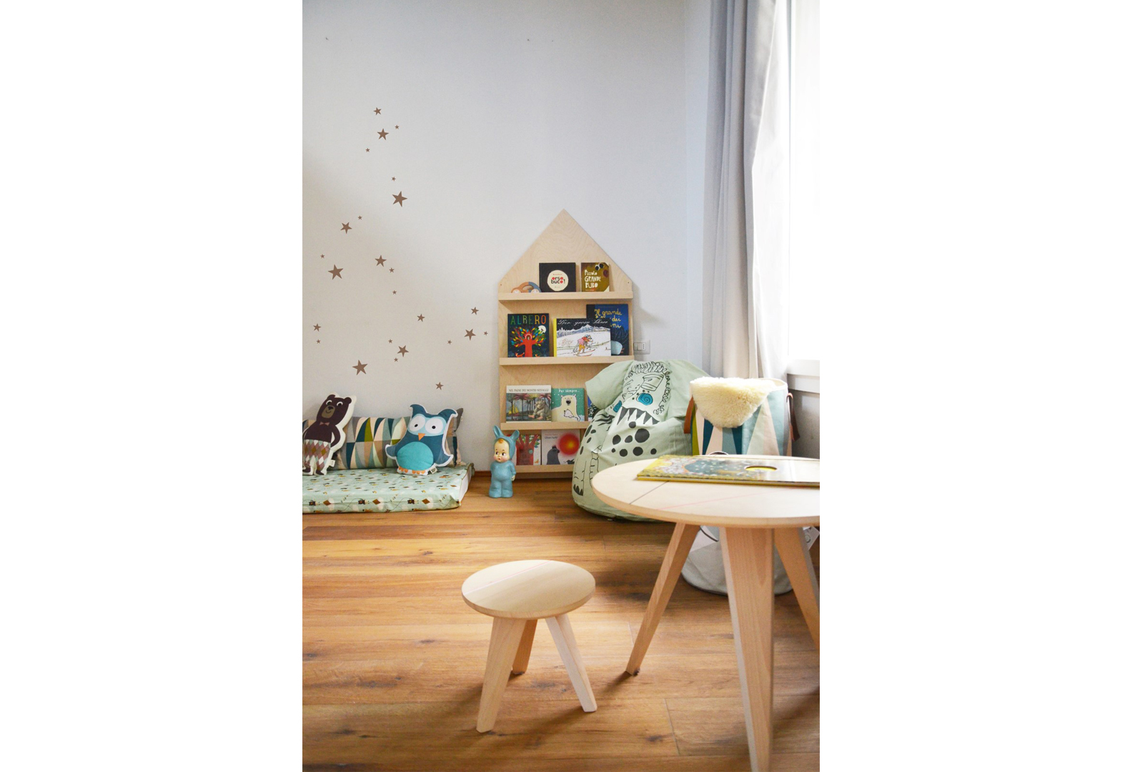 Baboo La casa dei libri libreria frontale Montessori betulla 75 cm