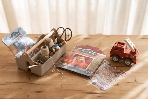Little Dutch Bomberos libro stickers riusabile bimbi