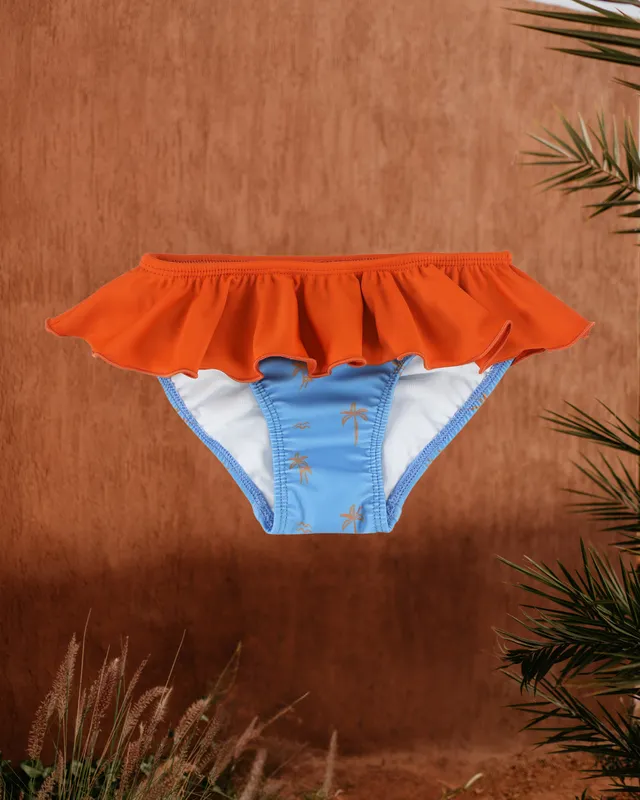 Ella and Rapha Amalfi Palmtree slip bimba blu