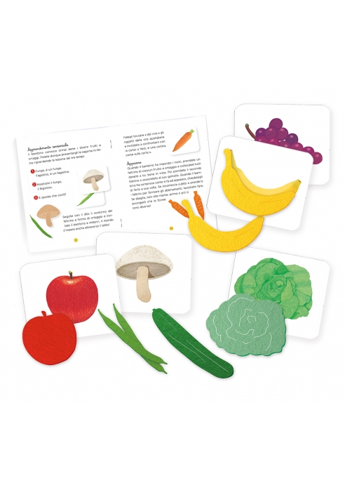 Ippocampo Piccoli Montessori Frutti Ortaggi Cofanetto Feltro