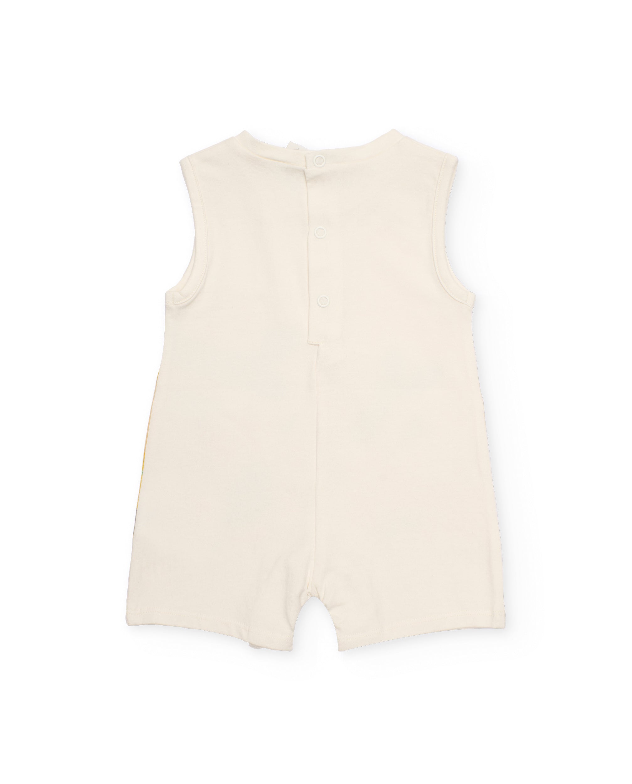 Tuc Tuc pagliaccetto neonato beige stampa sole cotone leggero