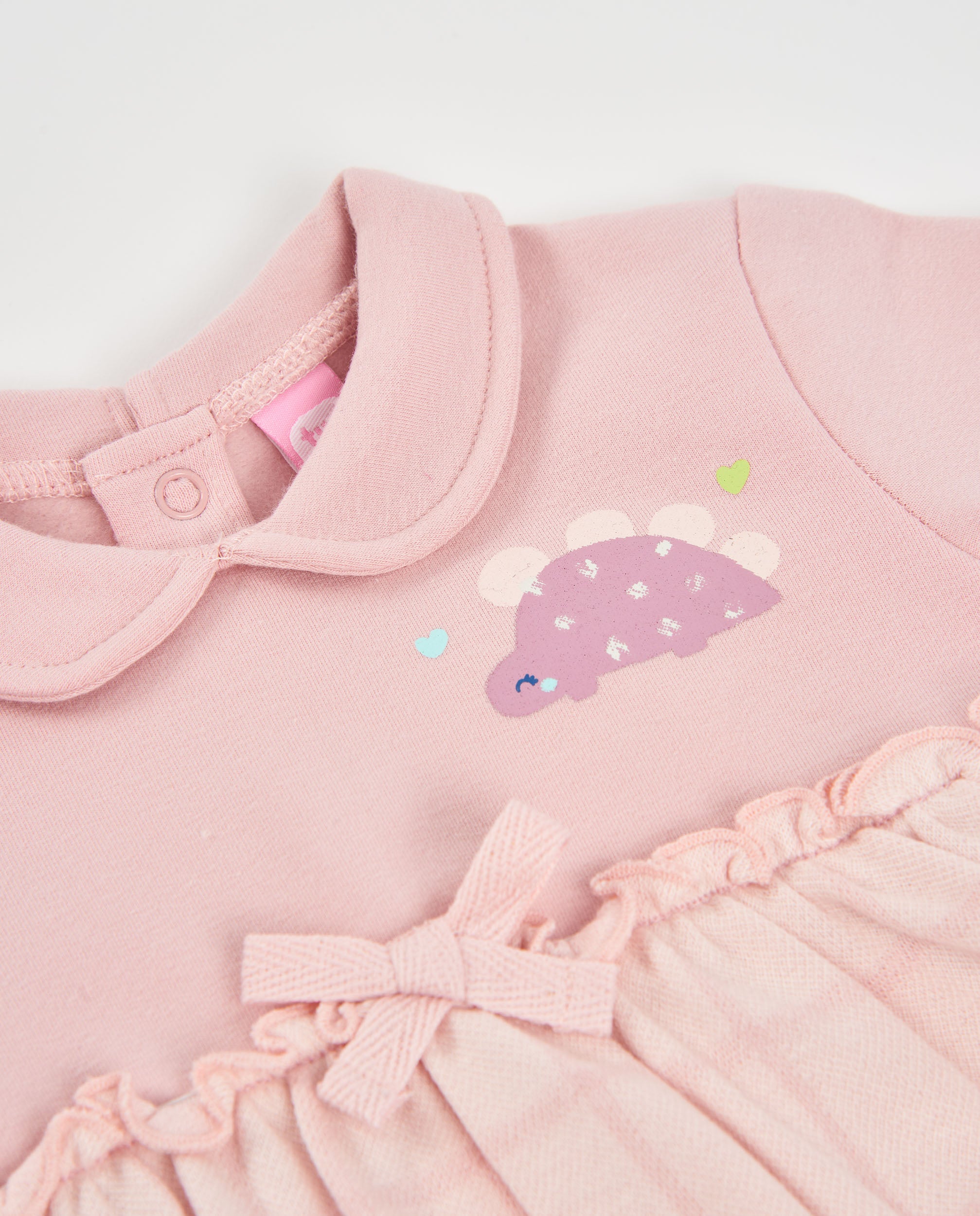 Tuc Tuc Roar Dino vestito neonata felpa rosa dinosauro