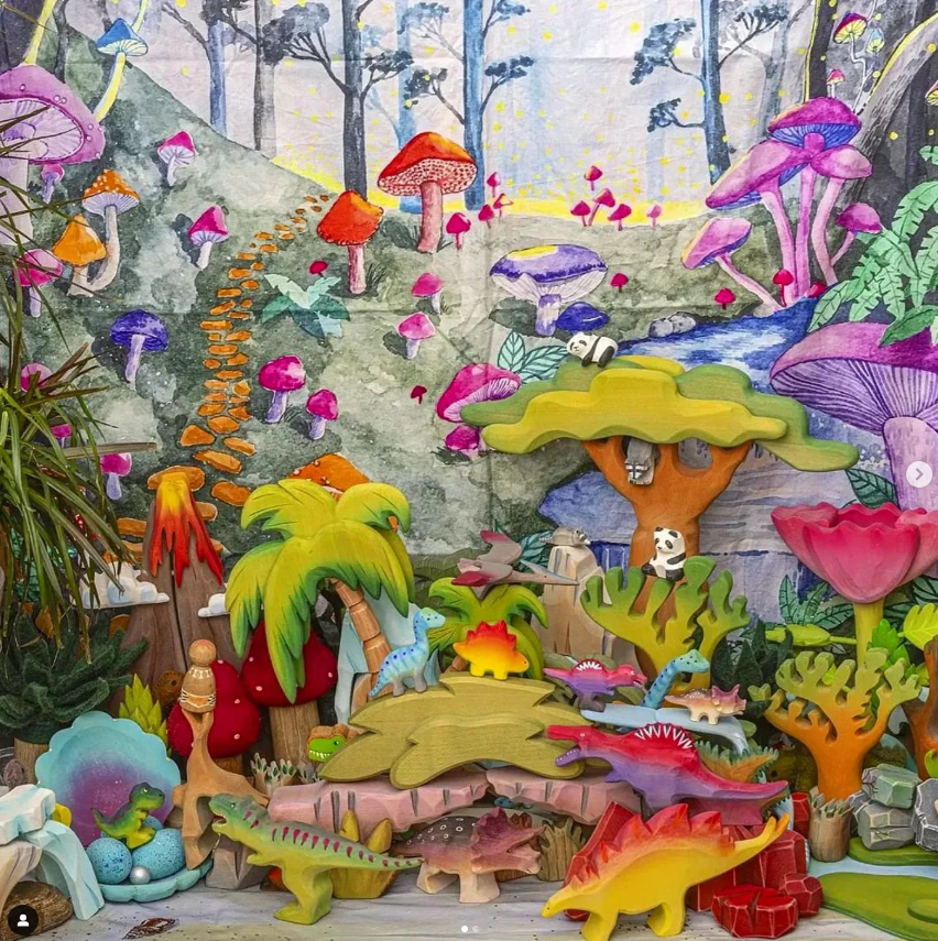 Wonderie Magical Forest telo gioco 100x100 cotone bio