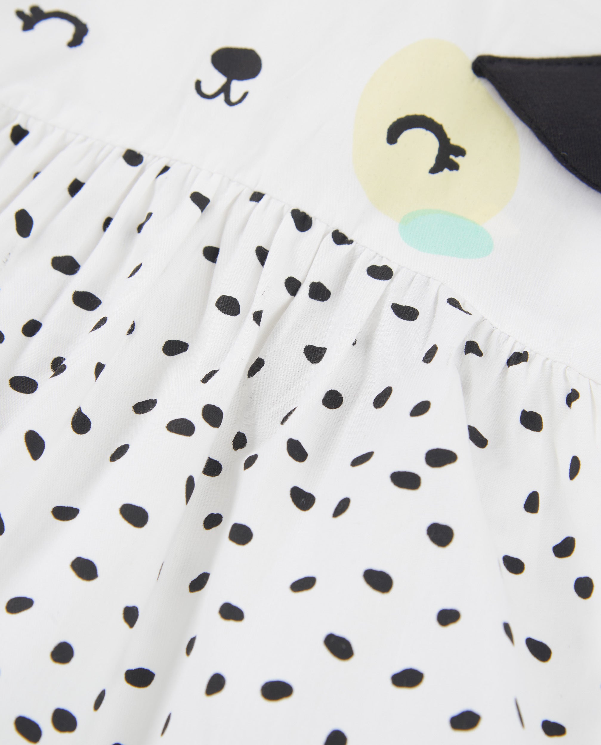 Tuc Tuc vestito neonata pois bianco con mutandina