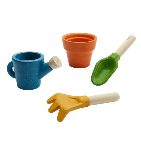 Plan Toys Set Giardiniere Ecologico in Legno 4 Pezzi
