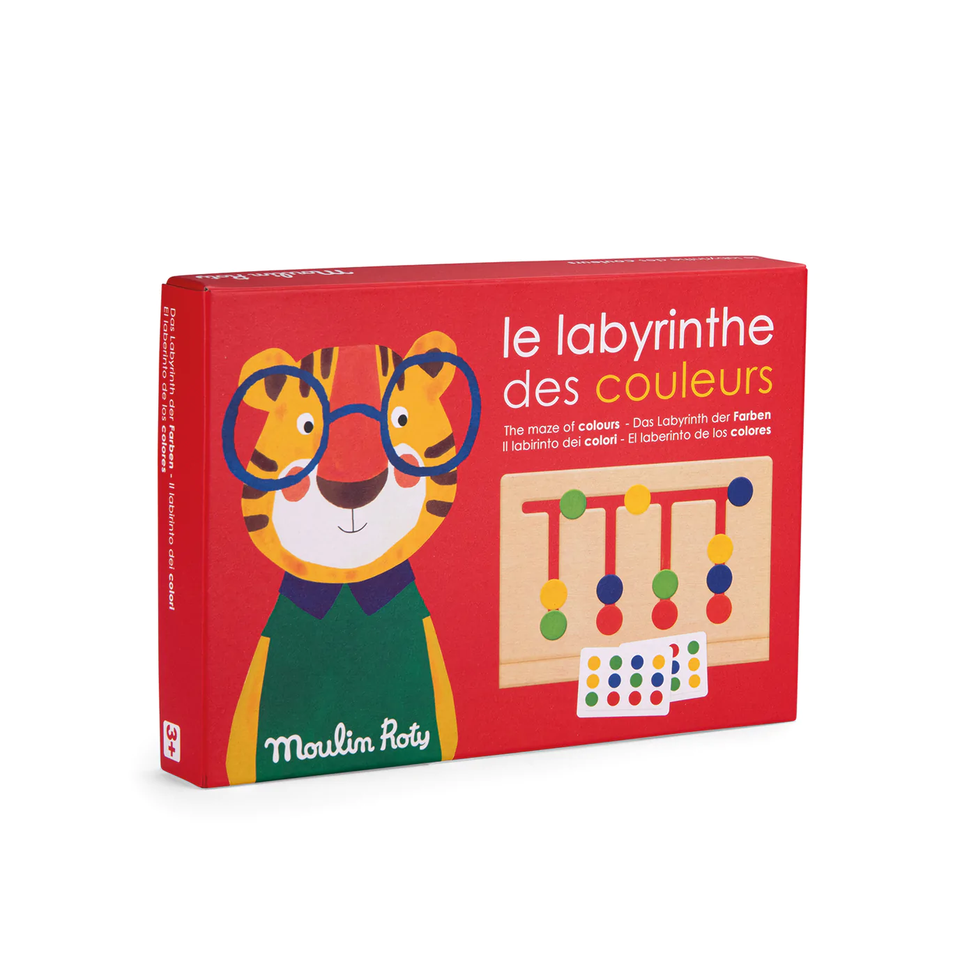 Moulin Roty Les Popipop Labirinto Colori Gioco Legno 36 Carte