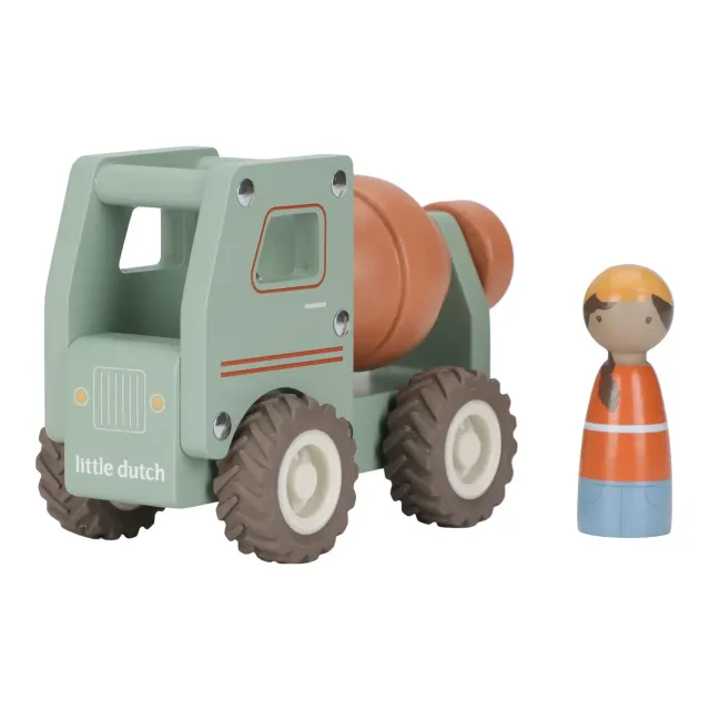 Little Dutch Betoniera Camion in Legno con Personaggio