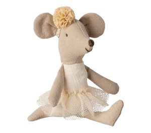Maileg Little Sister ballerina topolina ecrù 10 cm