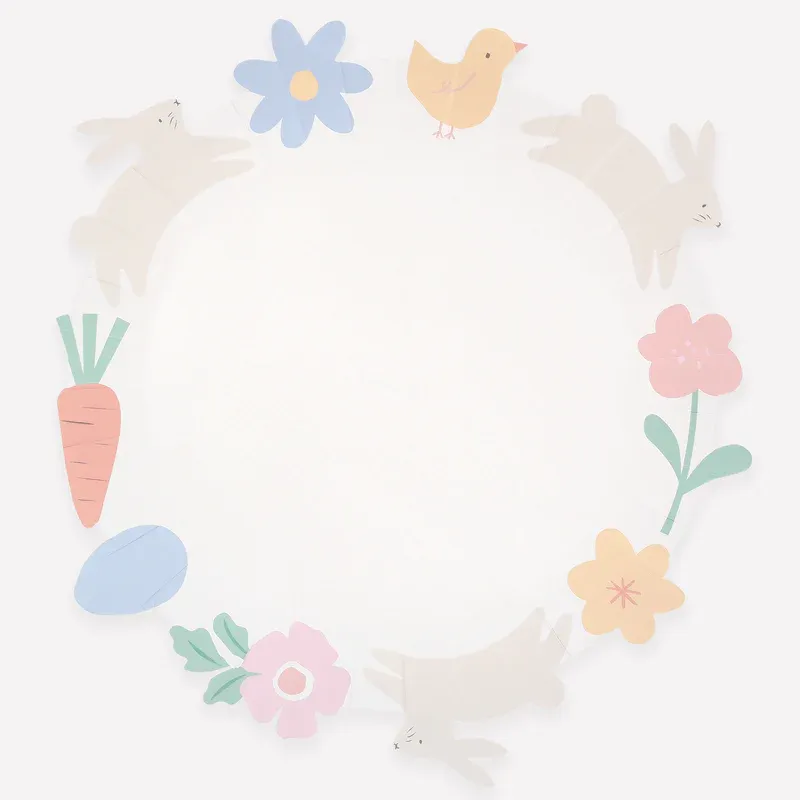 Meri Meri Pasqua piatti carta 8 pz coniglietti