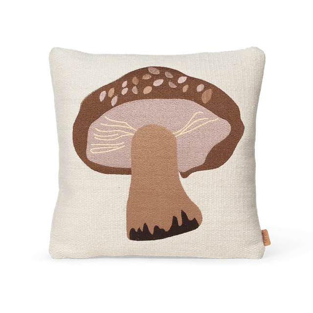 Ferm Living Forest Porcini cuscino ricamato 40x40 cm