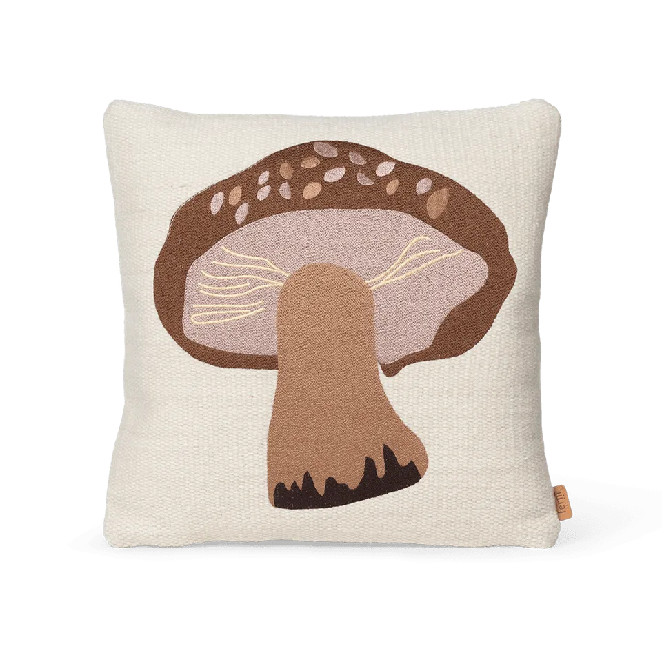Ferm Living Forest Porcini cuscino ricamato 40x40 cm