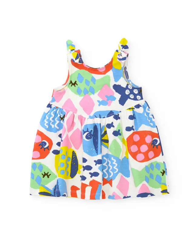 Tuc Tuc vestito bambina mare leggero multicolore