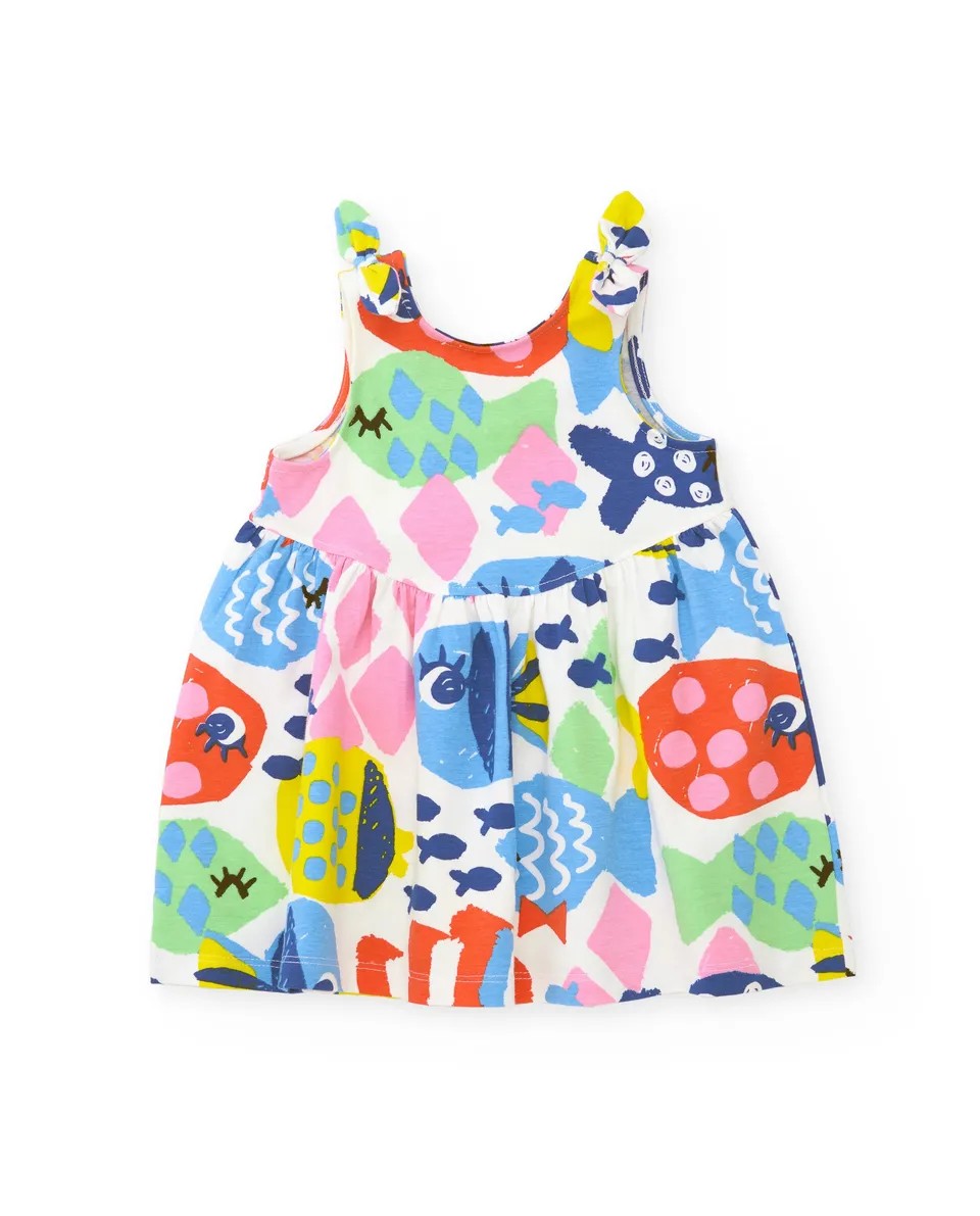 Tuc Tuc vestito bambina mare leggero multicolore