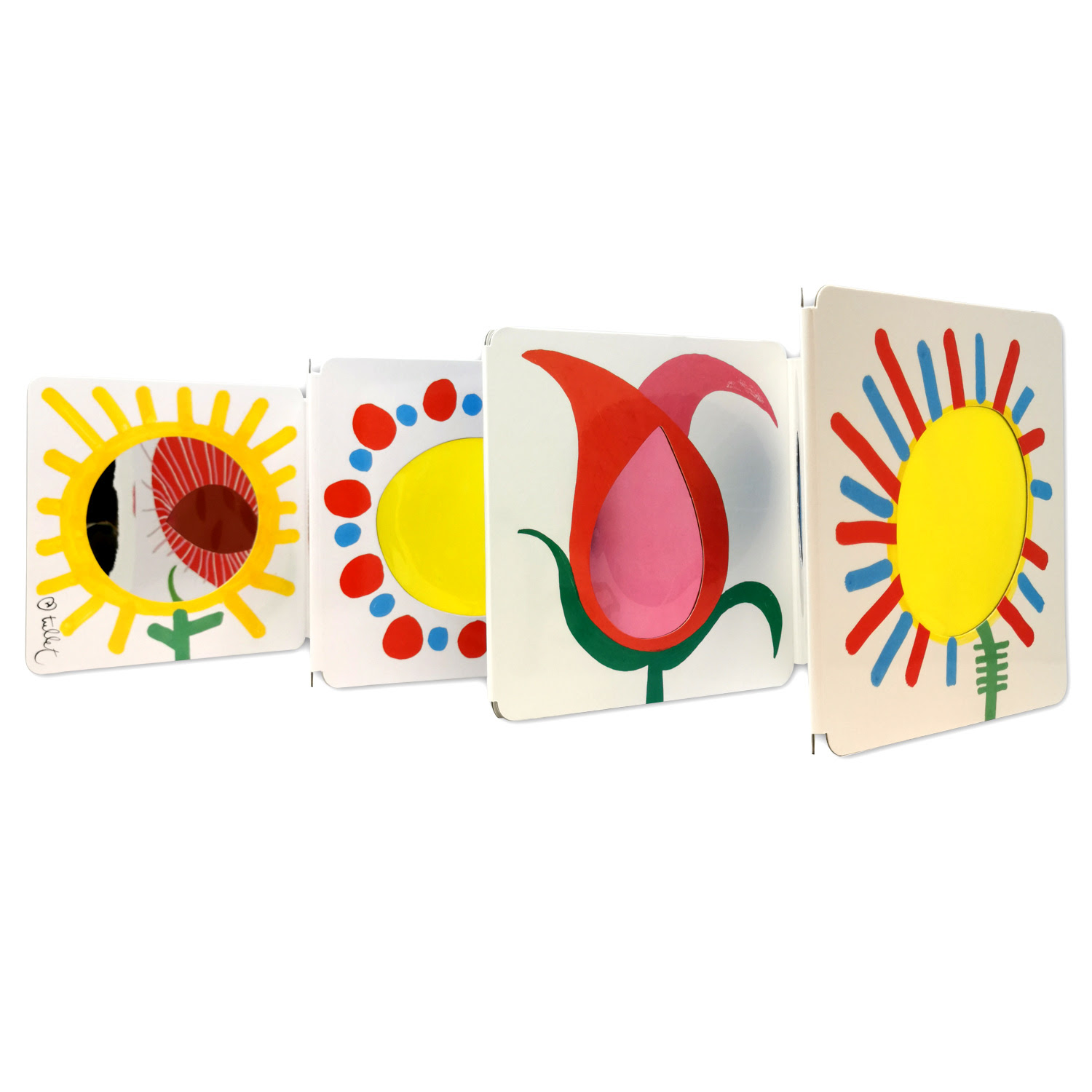 Franco Cosimo Panini Fiori! libro fisarmonica 0-2 anni