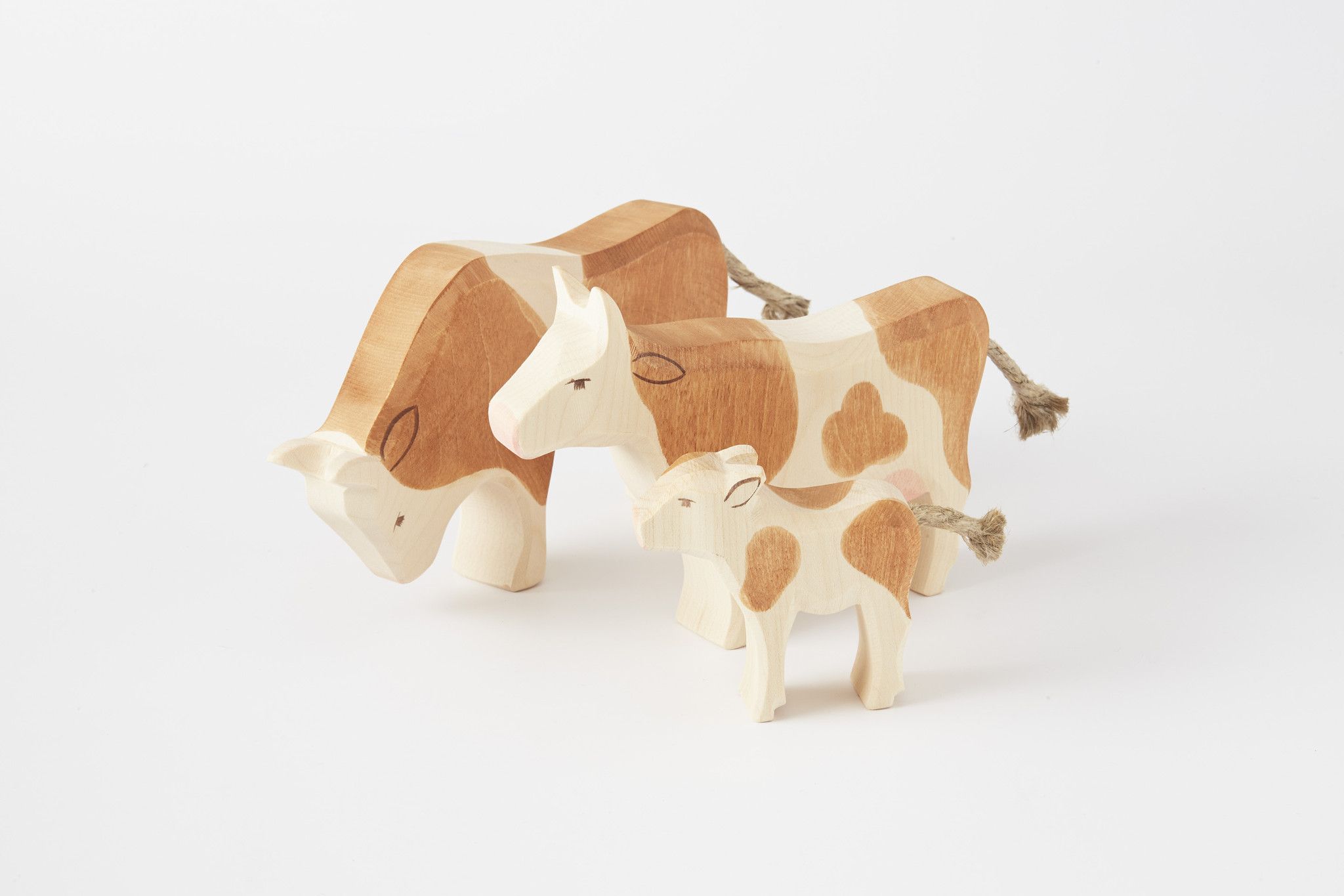 Ostheimer Vitello Pezzato Marrone figura legno 7 cm