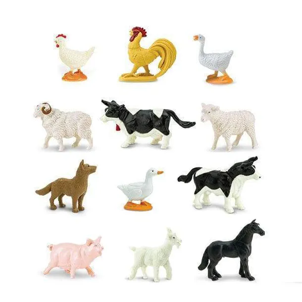 Safari Ltd Farm Toob miniature fattoria 12 pezzi