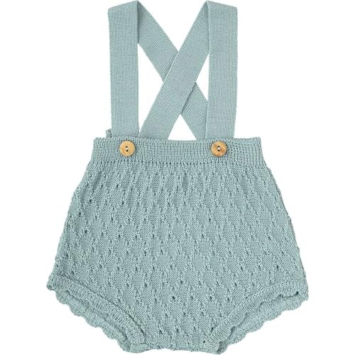 Babidu Culotte Neonata Traforata Cotone Bottoni Legno