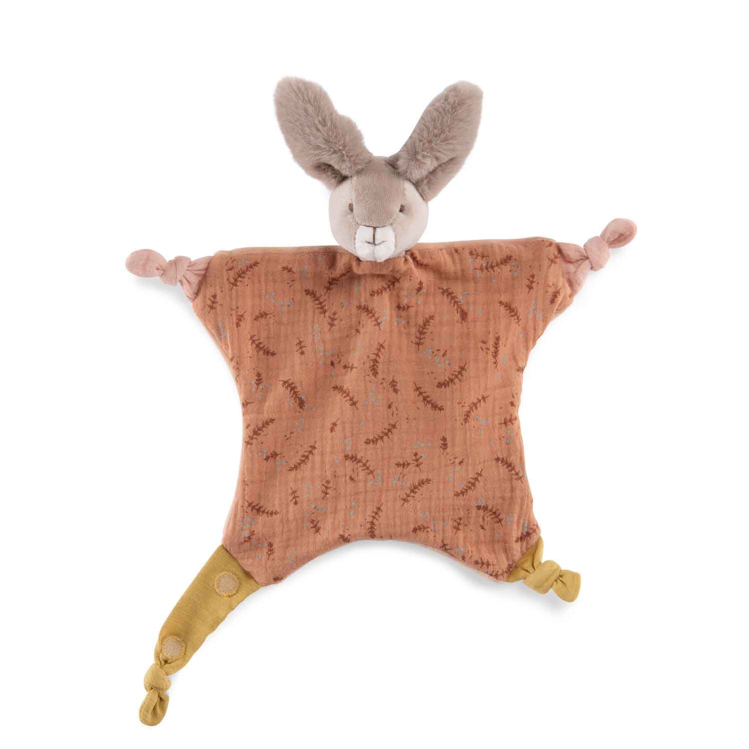 Moulin Roty Trois petits lapins doudou porta ciuccio Argilla 30 cm