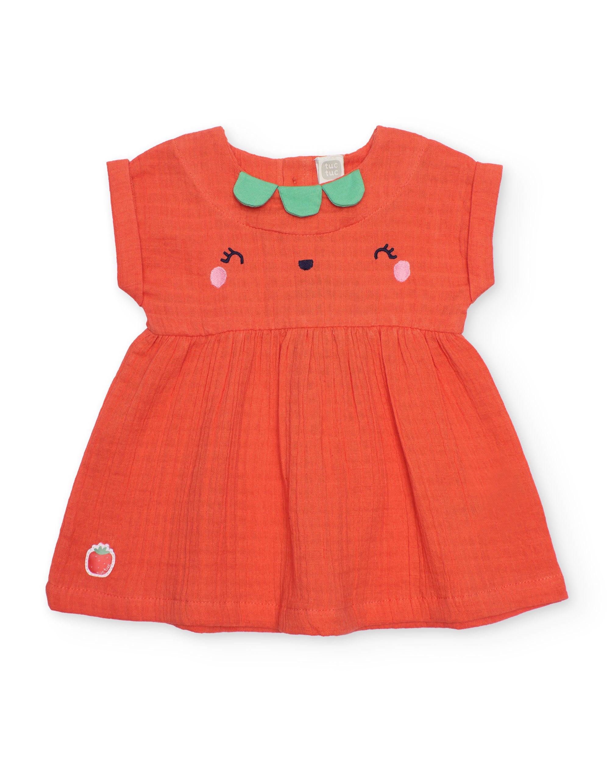 Tuc Tuc vestito neonata fragola rosso con mutandina