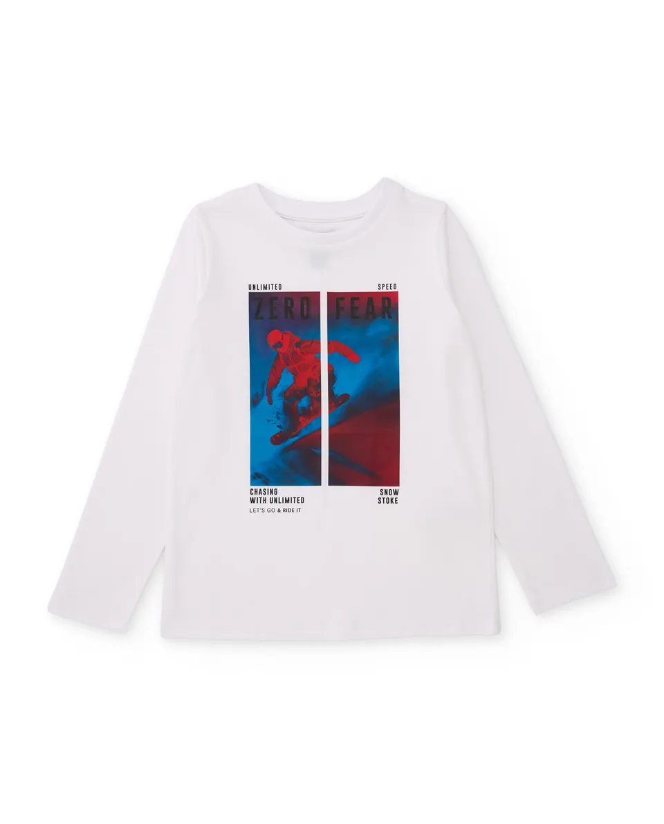 Tuc Tuc maglia bambino manica lunga cotone bianca