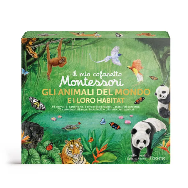 L'Ippocampo Il mio cofanetto Montessori Gli animali del mondo e i loro habitat