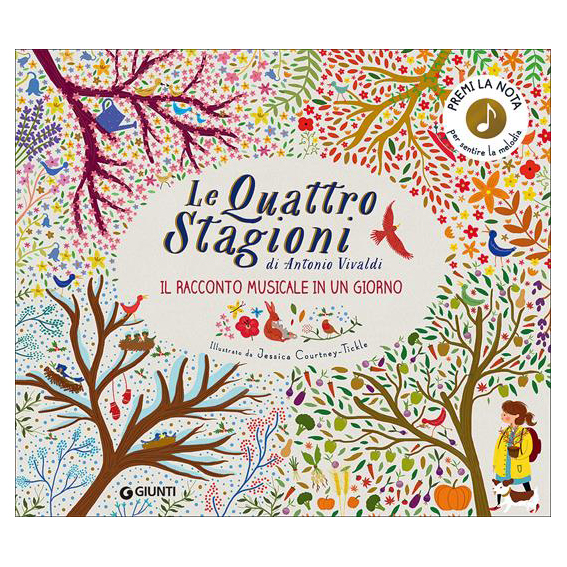 Giunti Le quattro stagioni Vivaldi libro musicale 3 anni