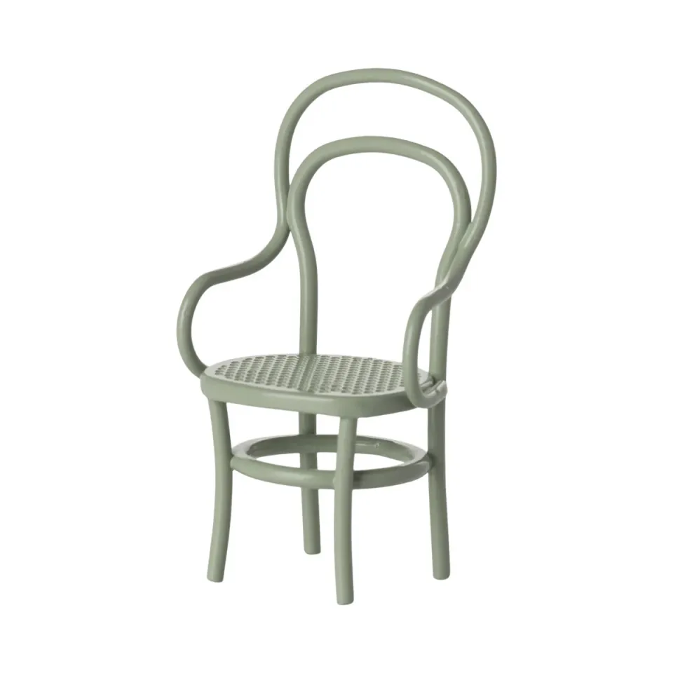 Maileg sedia miniatura menta per topi Micro in metallo