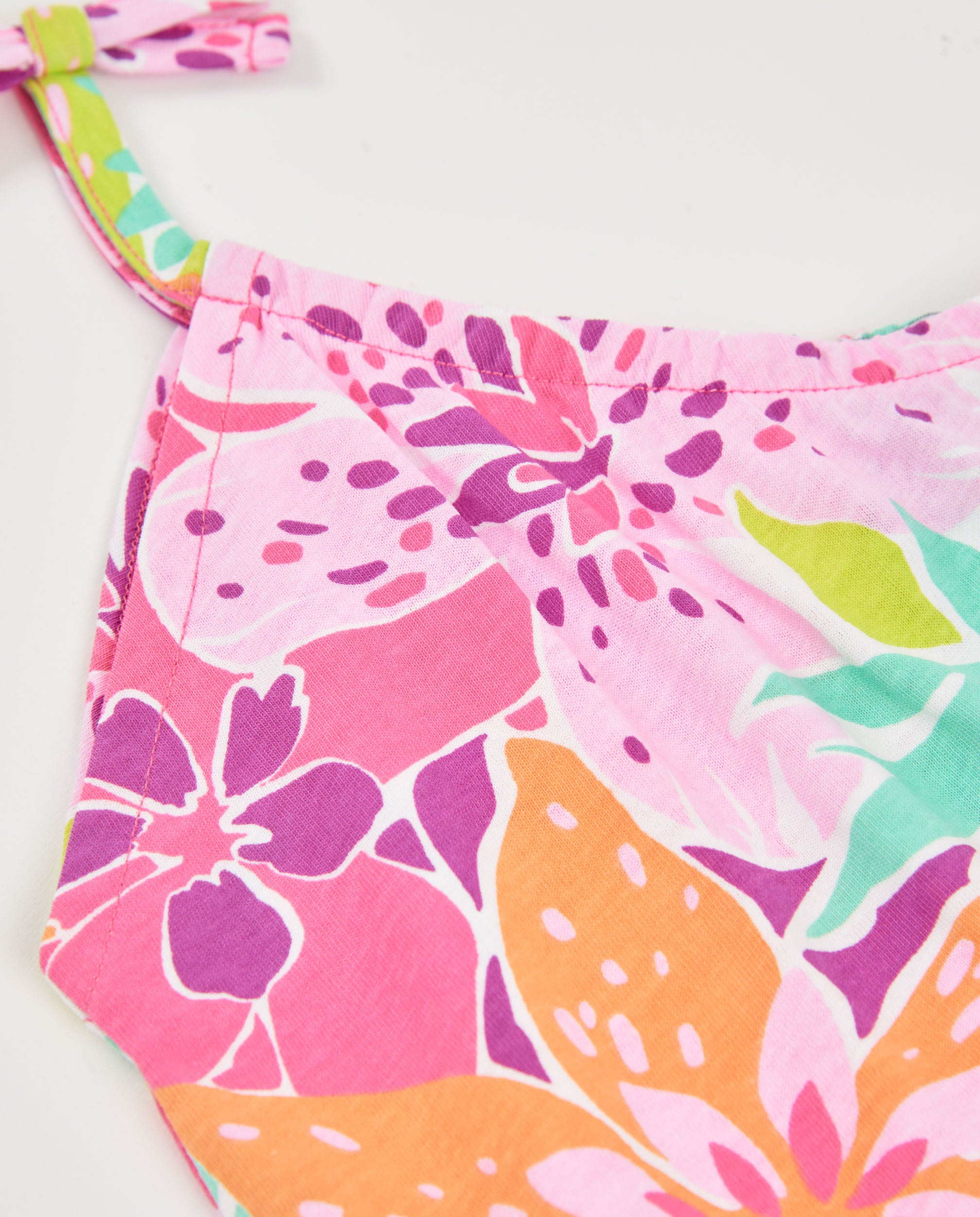 Tuc Tuc top bambina asimmetrico rosa fiori