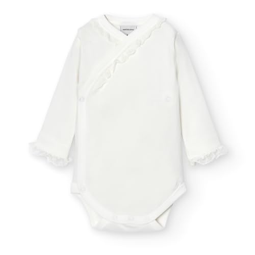 Babidu 1160 body incrociato neonato cotone pizzo 9-12 mesi