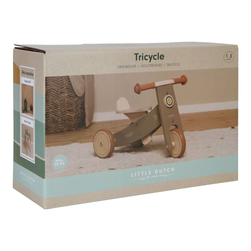 Little Dutch Triciclo Legno Oliva 12-36 Mesi