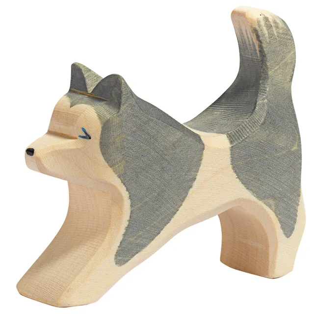 Ostheimer Cane da slitta che corre figura legno 7 cm