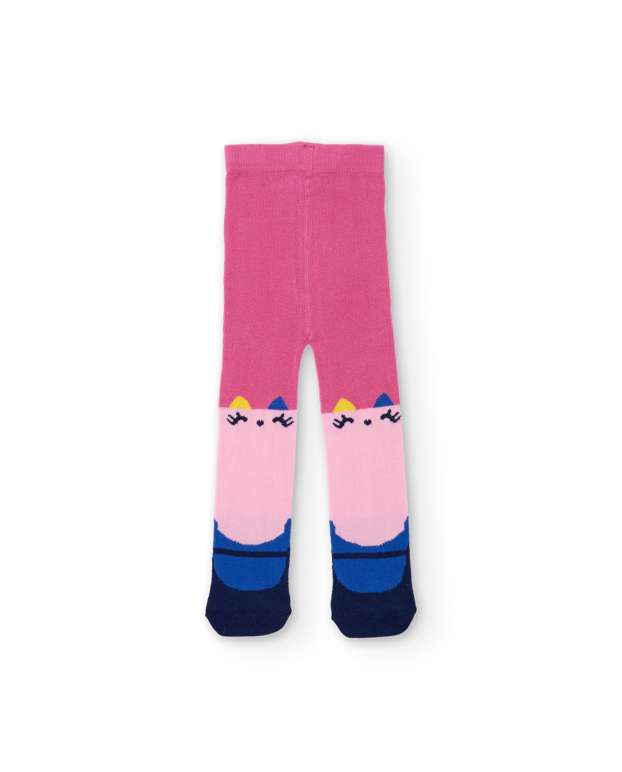 Tuc Tuc Meow Meow collant bambina rosa con gattino