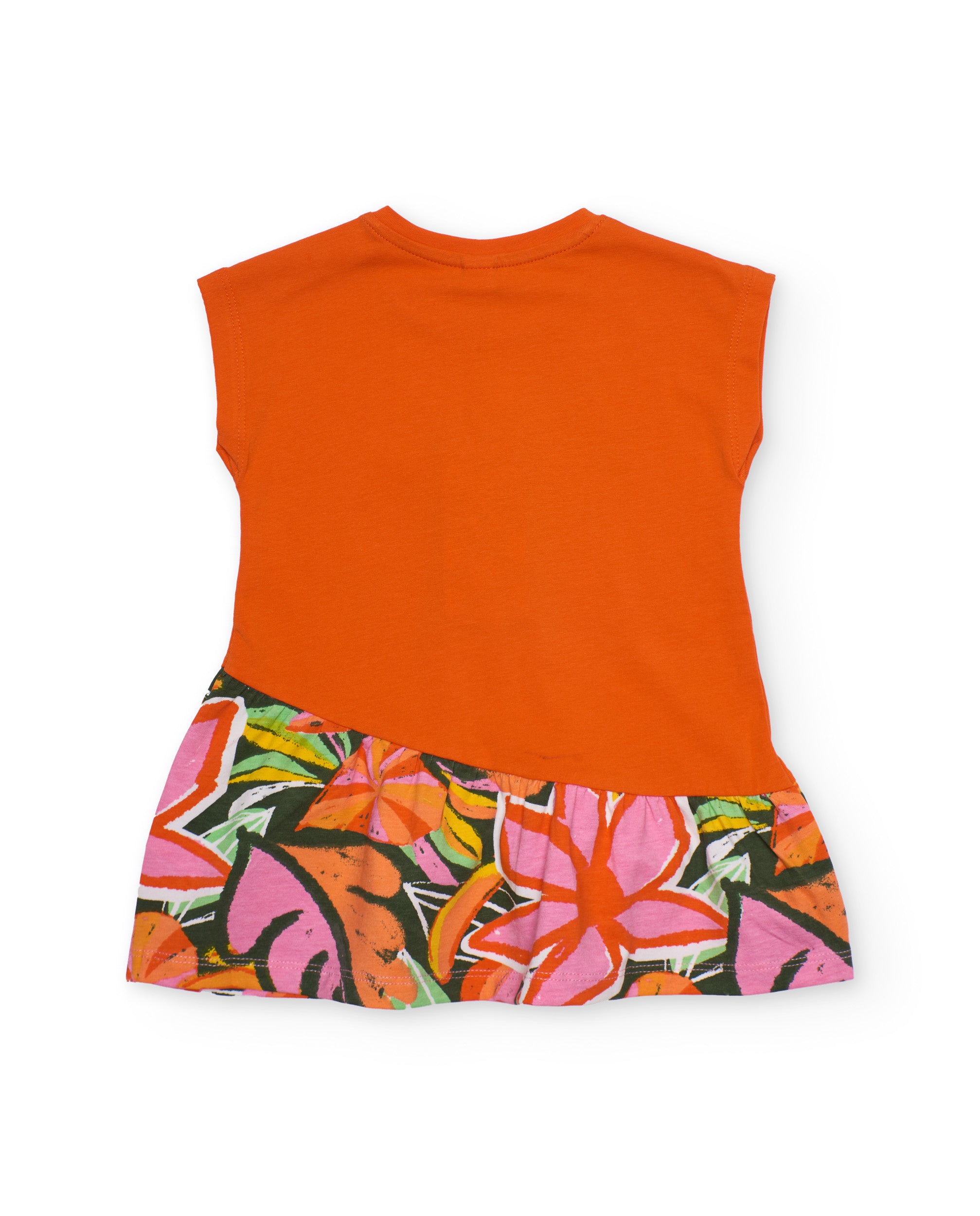 Tuc Tuc vestito bambina arancione con stampa fiori
