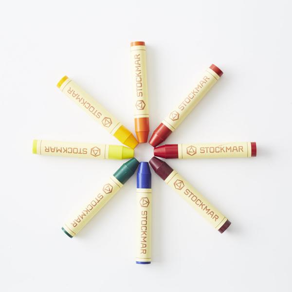 Stockmar Set 8 pastelli a cera scatola latta 8 cm