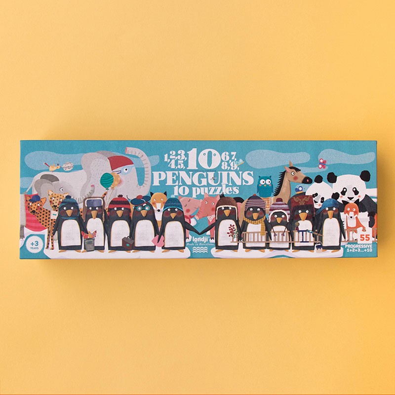 Londji 10 Penguins puzzle progressivo animali