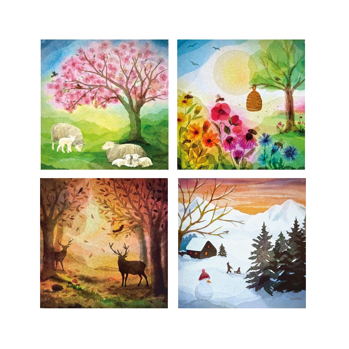 Toverlux Vogel Geluk starter set lampada 4 trasparenze stagione
