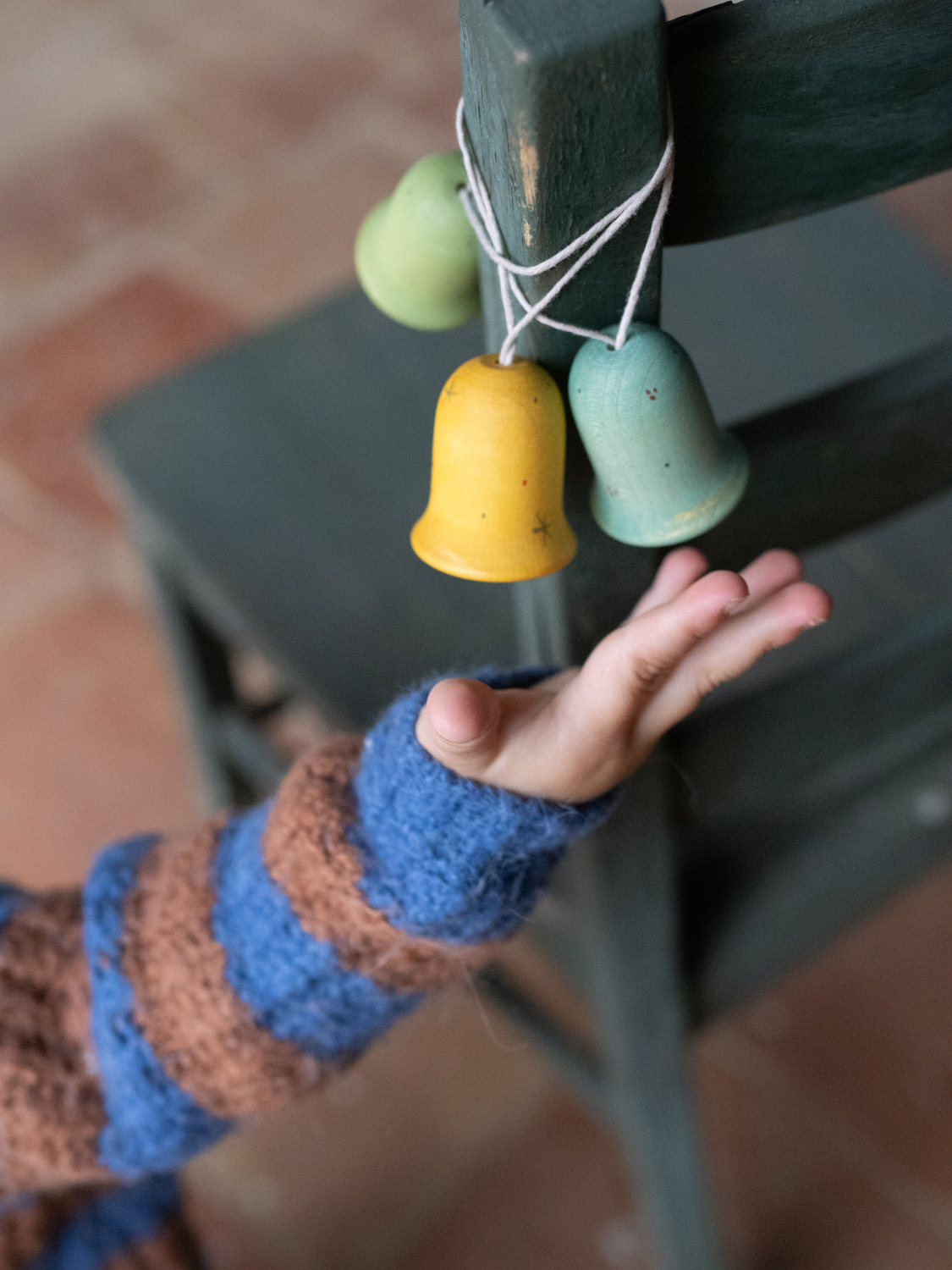 Jingle Joy Bells Nº3 ornamenti campanelle legno 3 pezzi