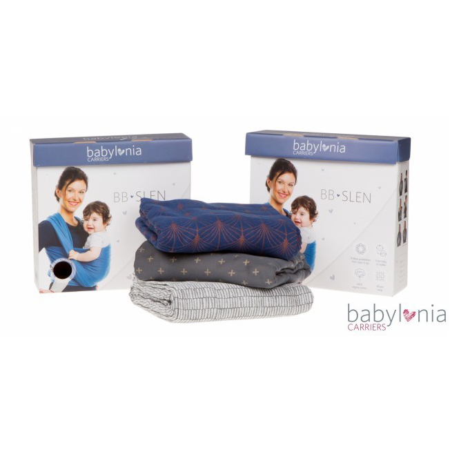 Babylonia BB Slen Ornate Blue fascia rigida cotone organico