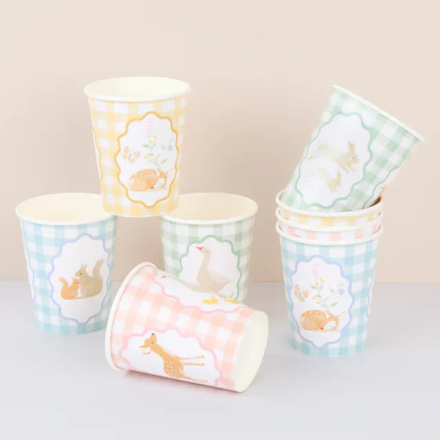 Meri Meri Little Animals bicchieri carta 8 pezzi 256 ml
