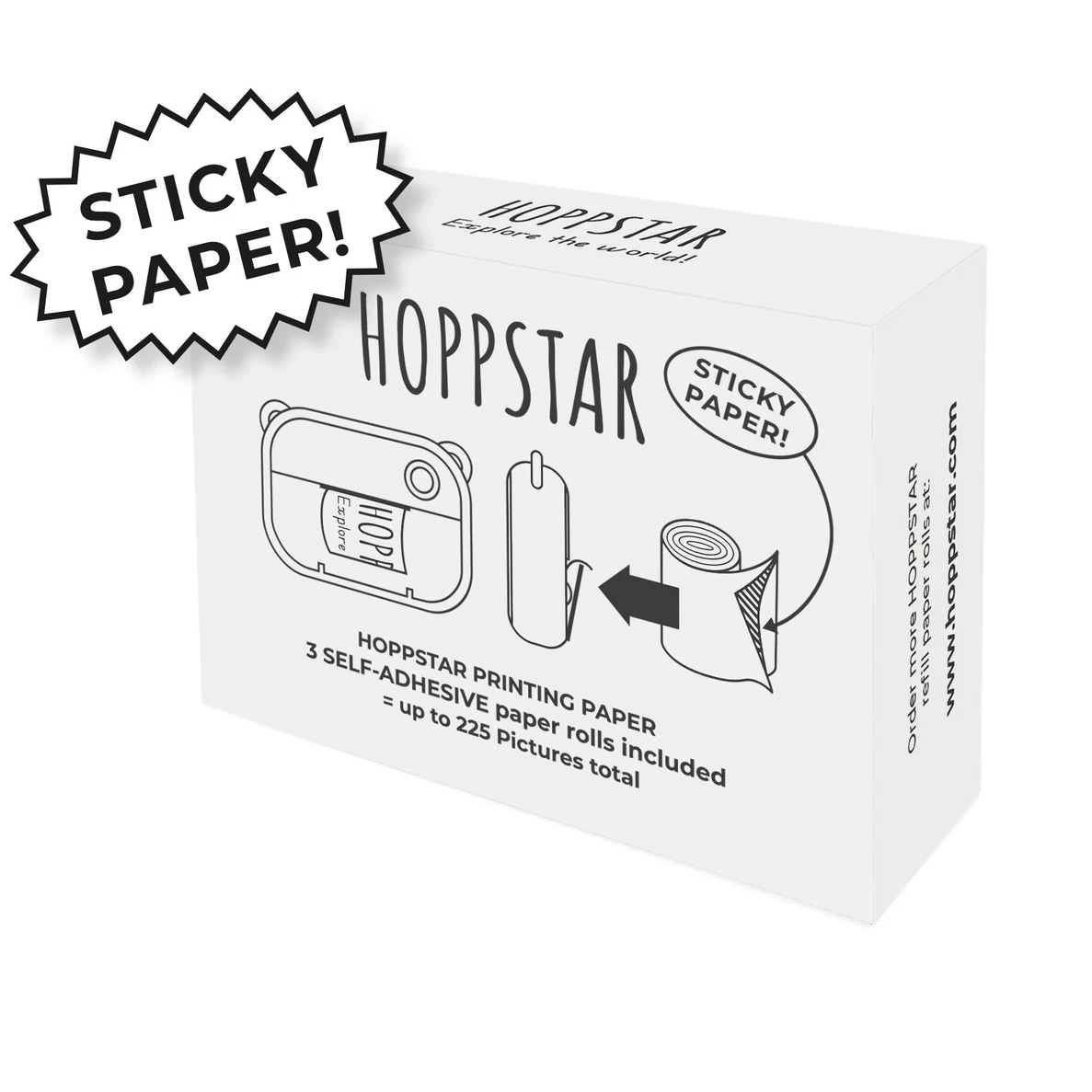 Hoppstar Artist rotolini carta adesiva 3 pezzi senza BPA