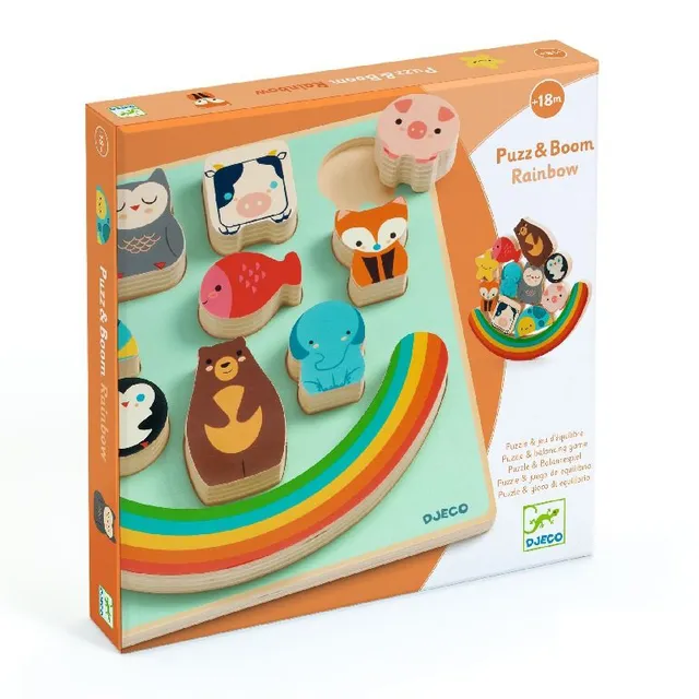 Djeco Rainbow puzzle forme e equilibrio 2in1
