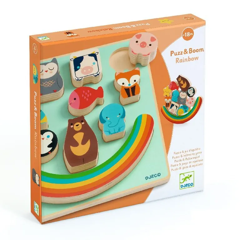 Djeco Rainbow puzzle forme e equilibrio 2in1