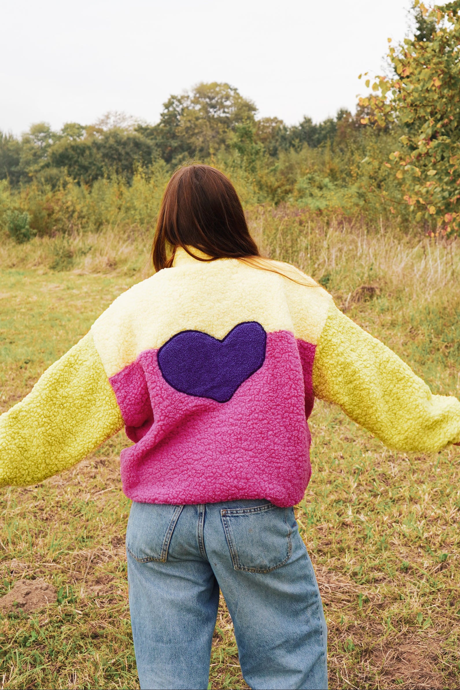 Ella and Rapha Heart Jacket giacca donna teddy multicolor