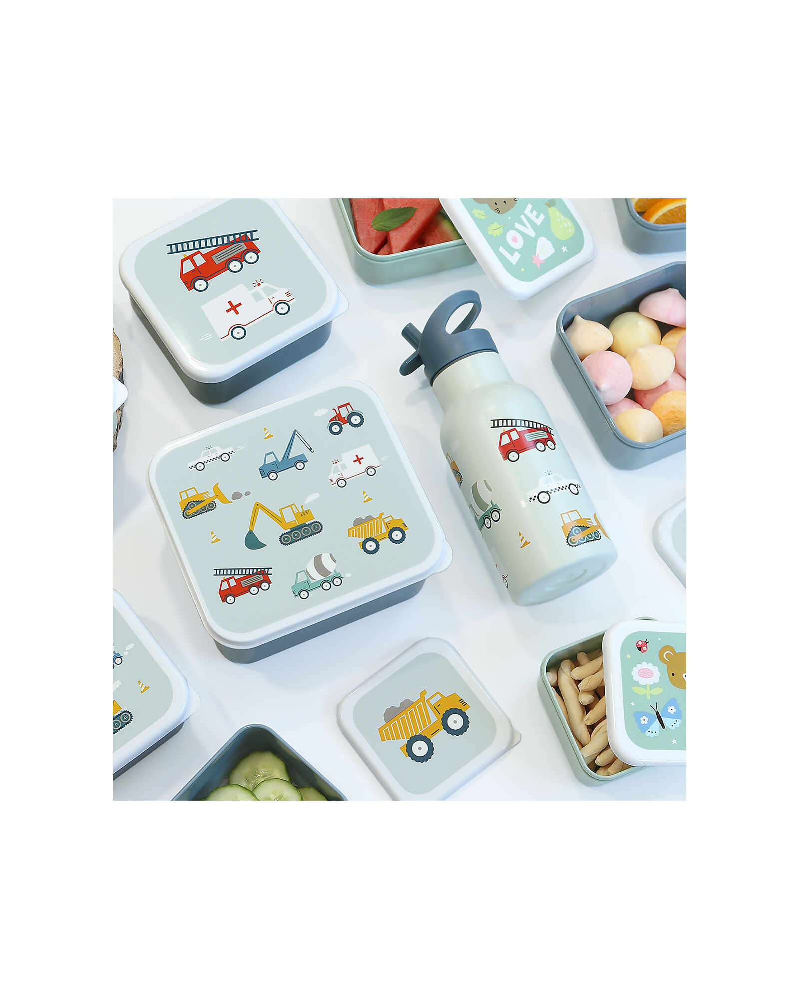 A Little Lovely Company Veicoli borraccia termica 350 ml acciaio