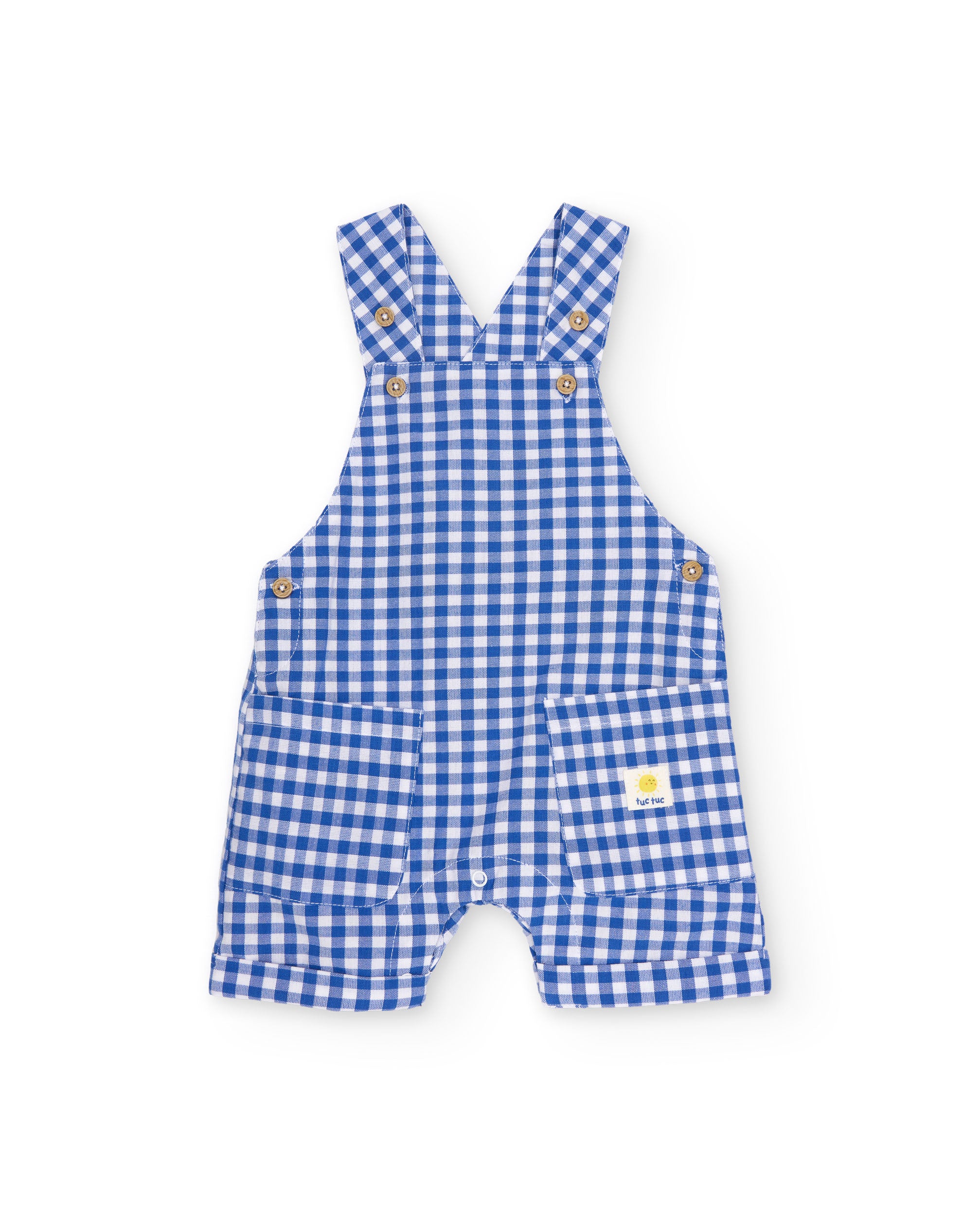 Tuc Tuc Completo Neonato 2 Pezzi Vichy Blu