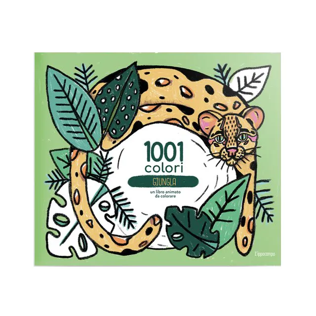 L'Ippocampo 1001 Colori Giungla libro da colorare con alette