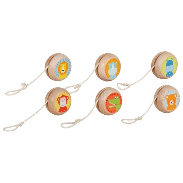 Goki Yo-Yo Legno Animali Selvaggi 4,8 cm