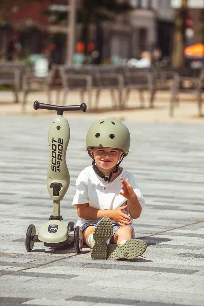 Scoot and Ride Highwaykick 1 monopattino cavalcabile Olive 1-5 anni