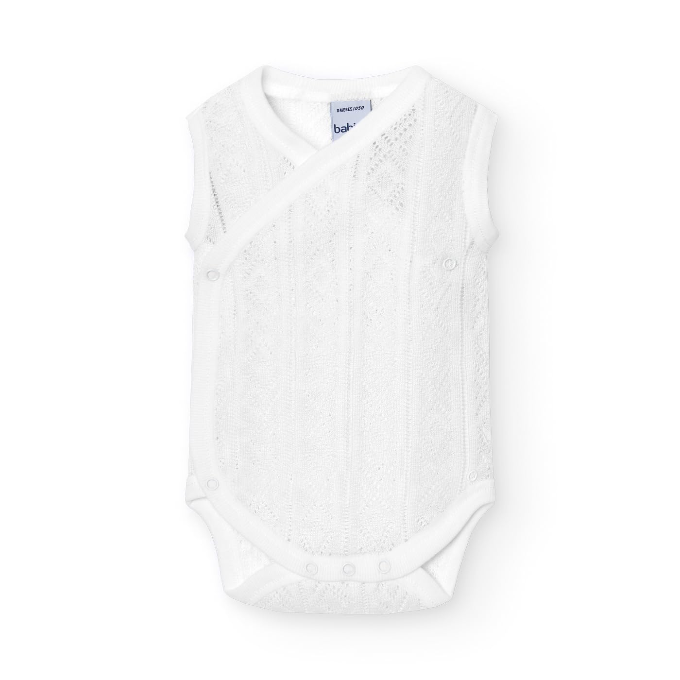 Babidu body incrociato senza maniche beige 6 mesi