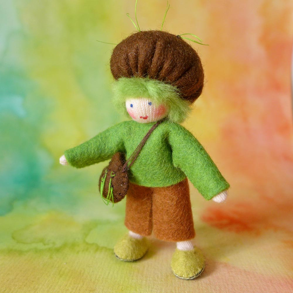 Ambrosius Ambro-dolls 39 fata terra figura waldorf in feltro 9 cm